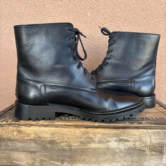 Bally Men’s Abeon Black Leather Lace Up Boot